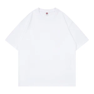 2026 210gsm Heavy Cotton t Shirt Round Collar White Tshirt 100% Cotton Plain Tshirt Cotton Custom logo