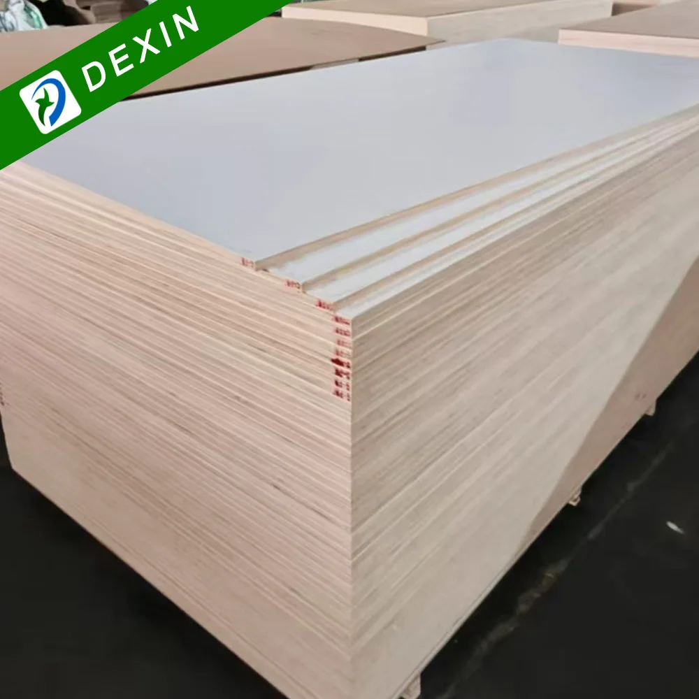 18mm E1 Grade Melamine Faced Contreplaqu 4x8 Laminated Marine Plywood/ Ply Board Sheet for Cupboard