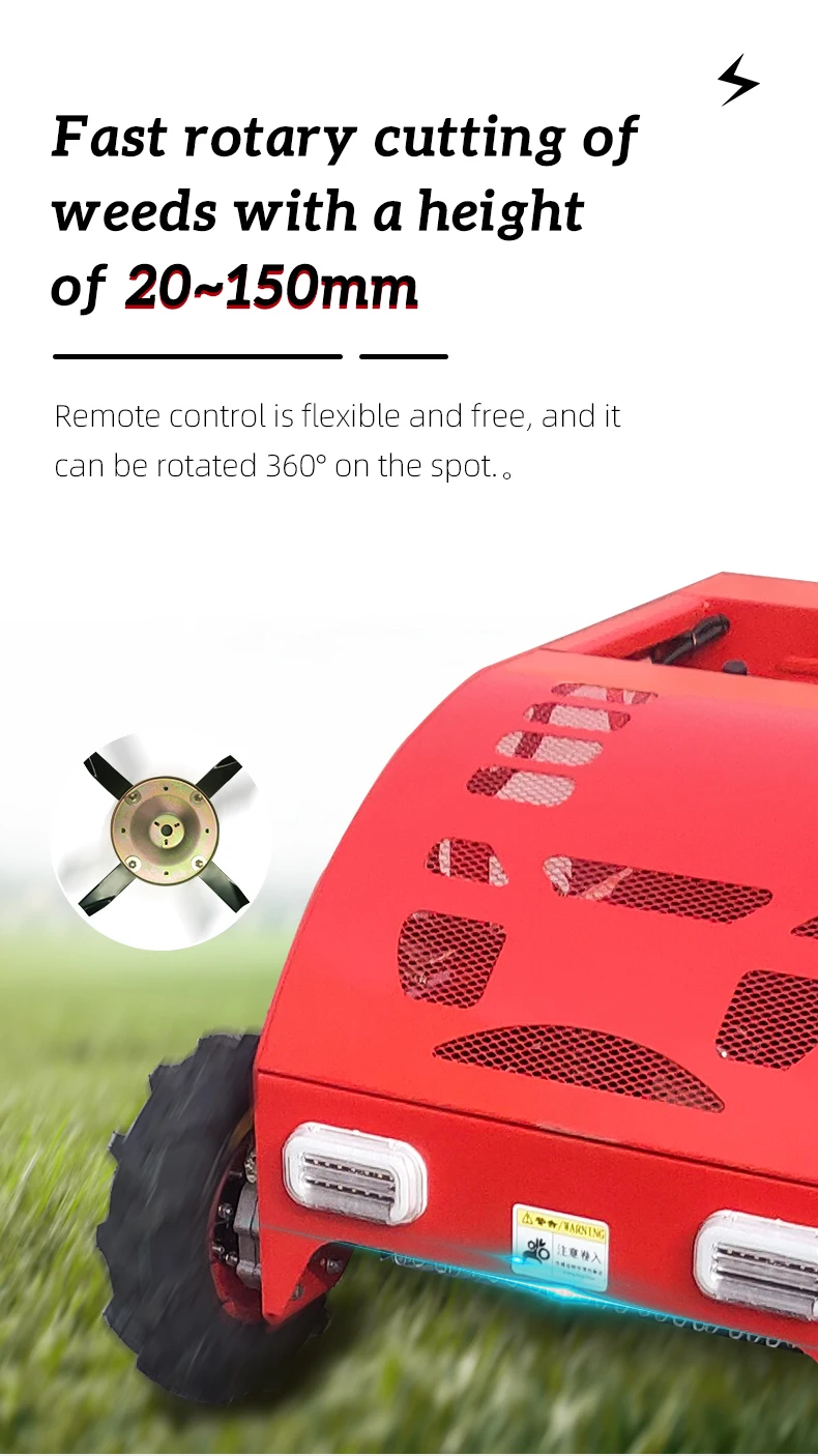 Factory Gasoline Lawn Mower 4wd 4x4 Wheel Lawn Mower Robot Lawn Mower