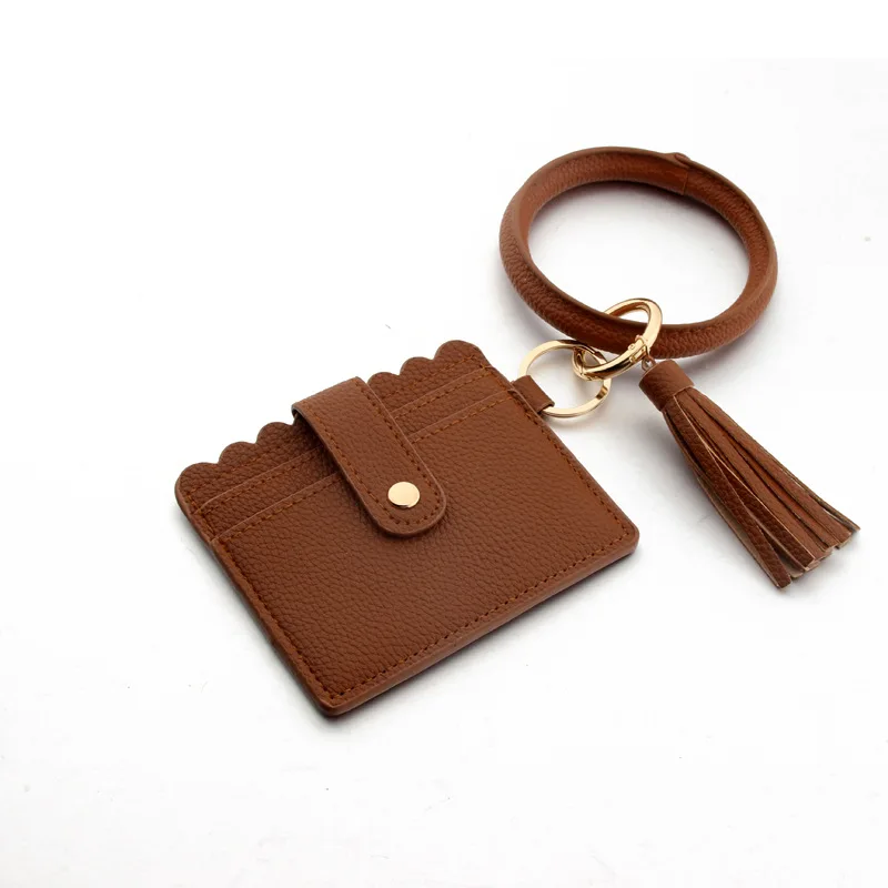 Snakeskin Pattern Pu Leather Keychain Holder Wallet With Tassel Keychain  Pendant For Women Girls - Temu