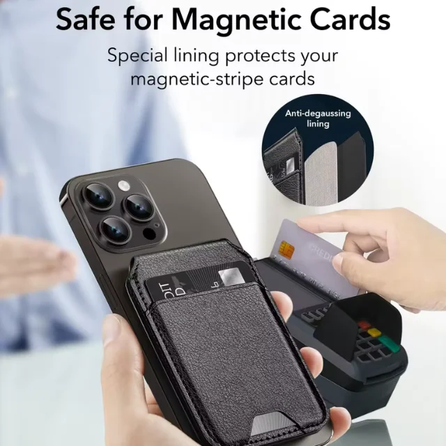 Magnetische telefoonhoes met kaarthouder en verstelbare standaard._voghion.com