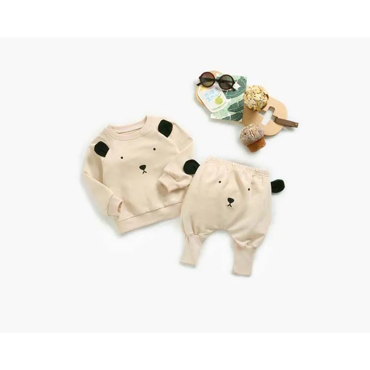 Promotion Cute Long Sleeve Boy's Clothing Sets New Born Baby Girl