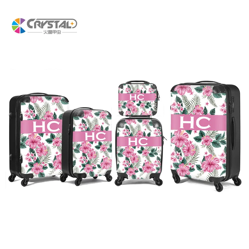 New Arrival High Quality Crystal Patent Personalized Luggage Logo