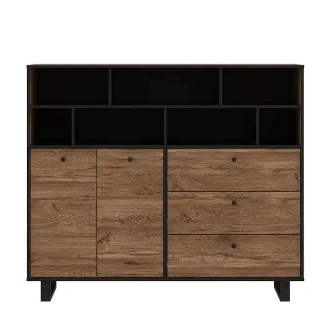 Stylish Living Room Furniture Industrial Style Sideboard Wooden Side Cabinet With Large Capacity