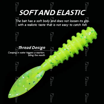 3.6mm 0.4g 10pc/bag Wobblers Mini Ocean Rock Fishing Soft Lures Rubber Soft Baits Soft Worm Artificial Baits Bass Silicone Fish – Soft Lure – view 5