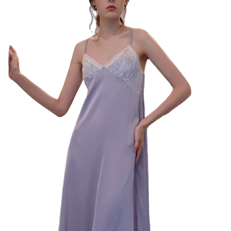 High Quality Luxury Fine Lace Sexs  Silk Sleepwear Cloth Hot Dress Night Lingerie Fine Lace for Women Ladies