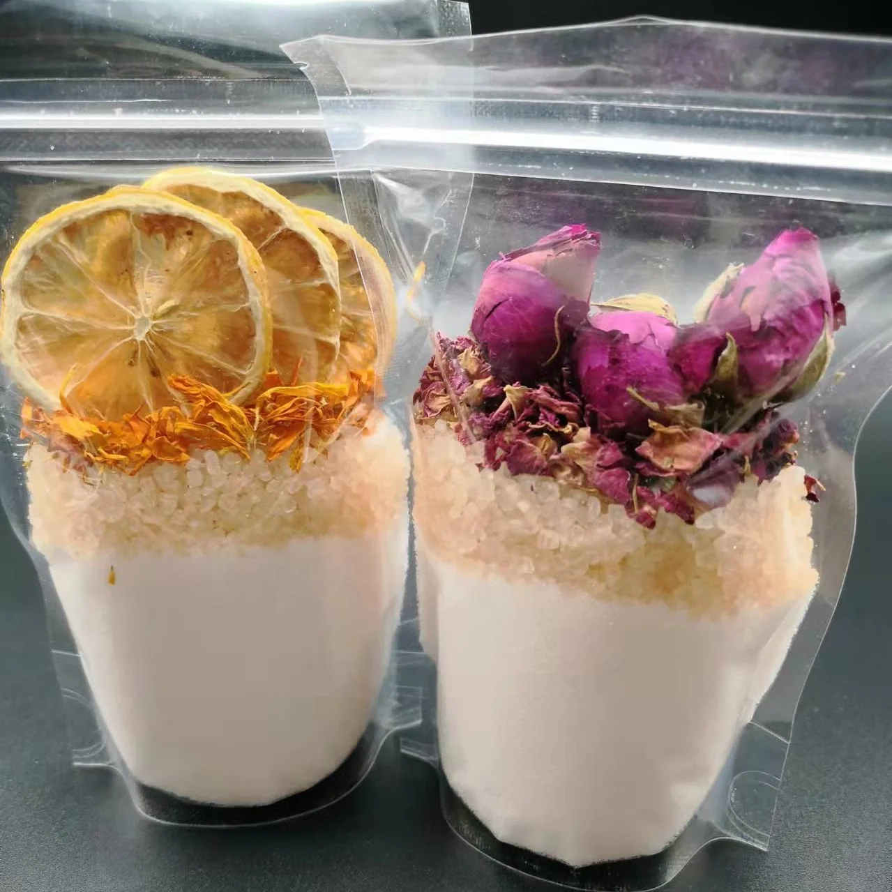 Bath Salts Manufacturers Private Label Bag Packaging Bath Soaking Luxury Crystal Salt Natural