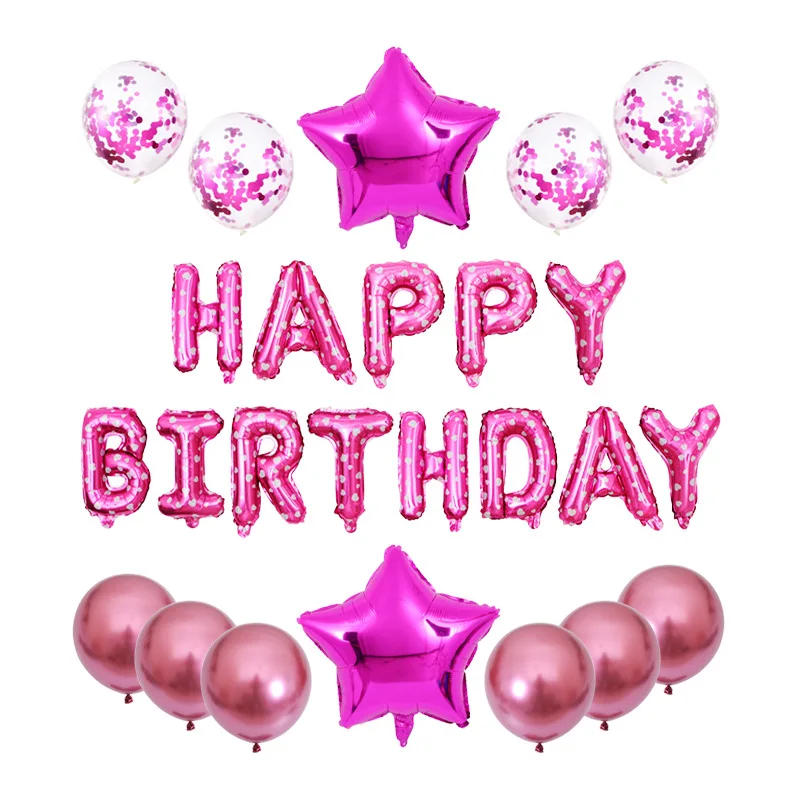 Outdoor Happy Birthday Wall Decor Balloon Sets Party Decorations