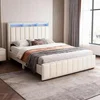 Beige + Engineered Wood + Fabric