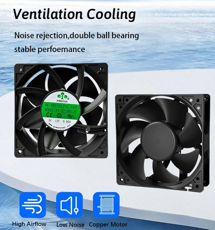 Air Cooling Fan, 12038, Brushless, 12V, 24V - detail 6