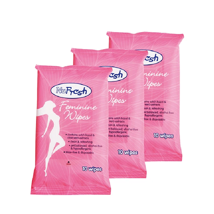 Biokleen Individually Wrapped Flushable Portable Feminine Care Wipes
