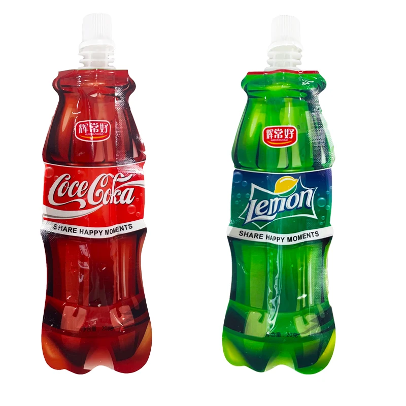 Customized Cola Sprite Squeeze Type Drinks Spout Pouch High Temperature Sterilization Liquid Packaging Bag