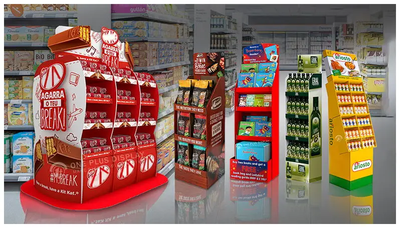 Custom Corrugated Milk Powder Cans Carton Floor Rack Corrugated ...