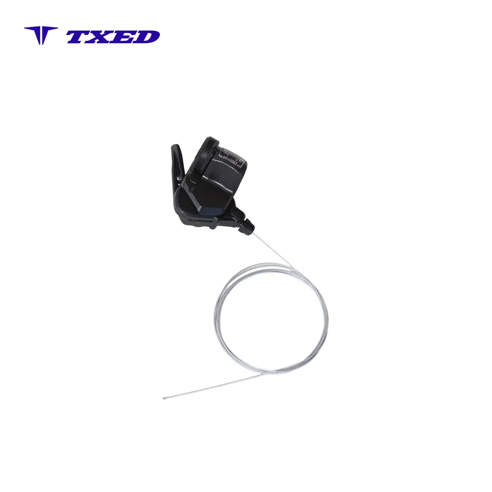 Bicycle Right Shift Lever 7 Speed 2-Finger Forged Aluminum Mineral Oil Black MTB Road City Bike Gear Handlebar Control