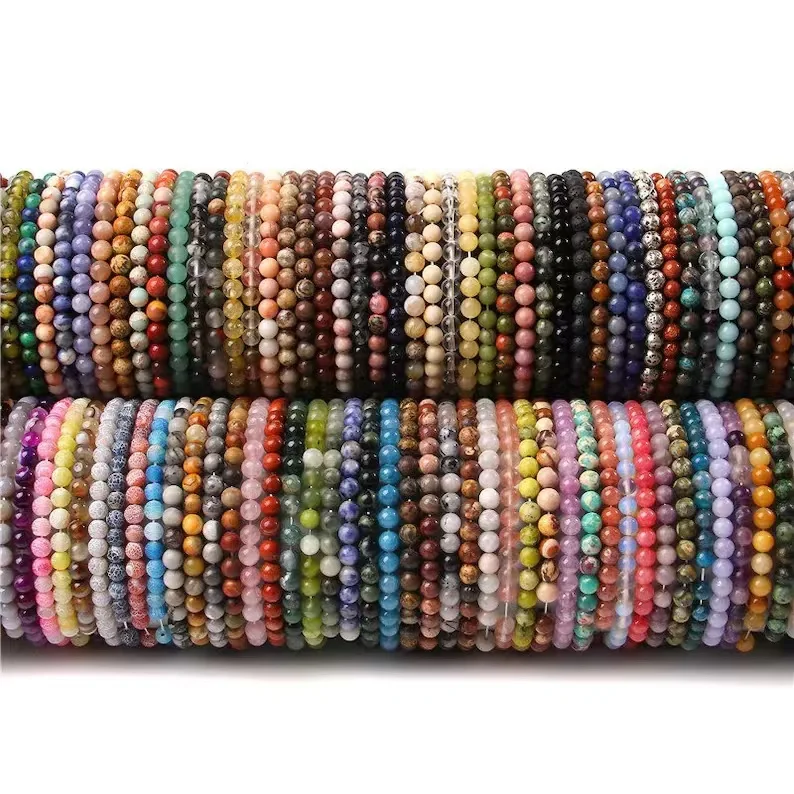SHINDE EXPORTS Natural Gemstone Bracelet - 8mm Round Loose Beads, Crystal Healing Power Bracelet For Men & Women