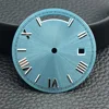 28,5 mm Turquoise Chiffres Romains
