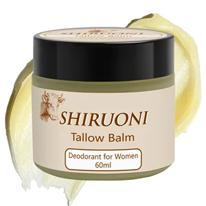 OEM Tallow Balm Deodorant Coconut Tea Tree Oil Beeswax Shea Butter Balm Long Lasting Freshness Deeply Moisturizing Women Balm