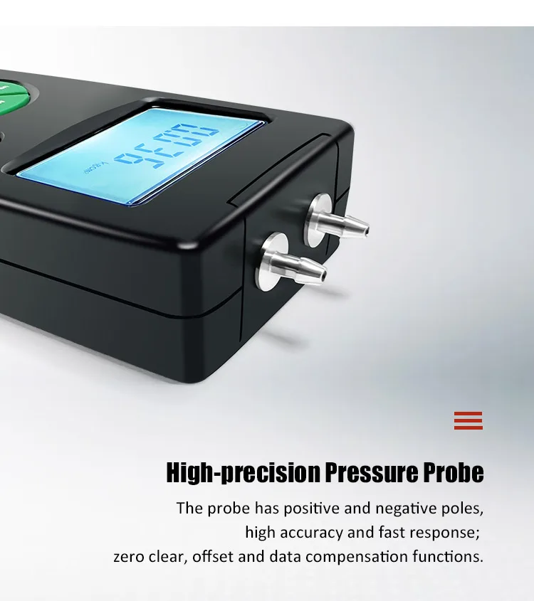Digital Display Micro 10 Bar Portable Air Differential Pressure Gauge Meter Digital Handheld Manometer