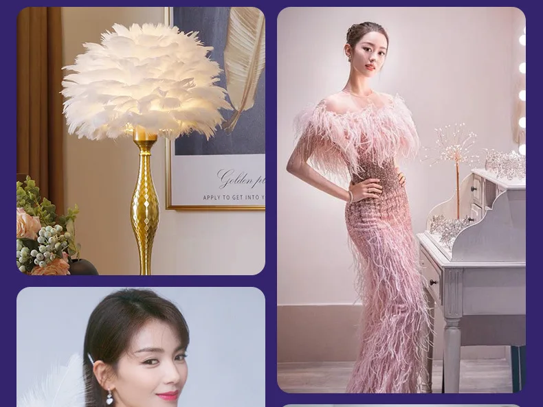54种彩色舞台服装配件8-10厘米鸵鸟羽毛| Alibaba.com