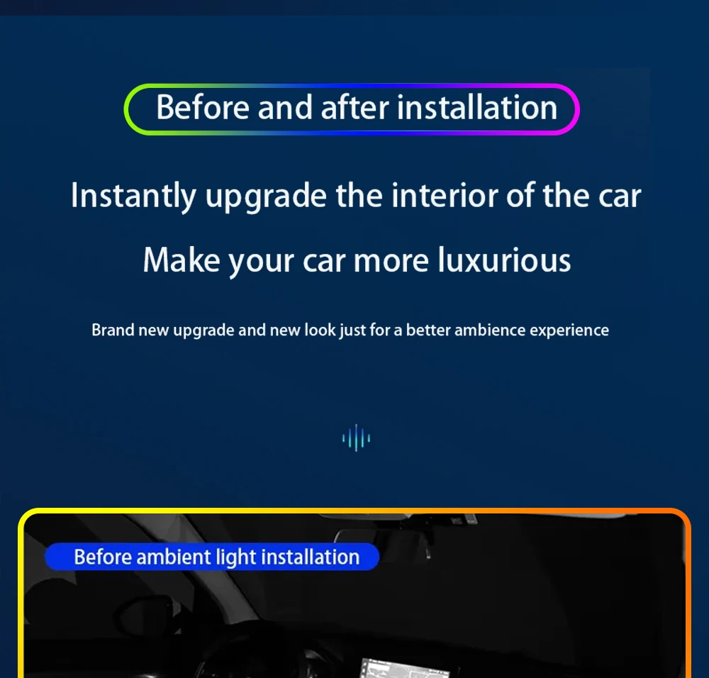 Car Universal 18 In 1 LED Ambient Lights RBG RGBW By App Control Strip Light Guide Fiber Optic Decoration Atmosphere Lamp