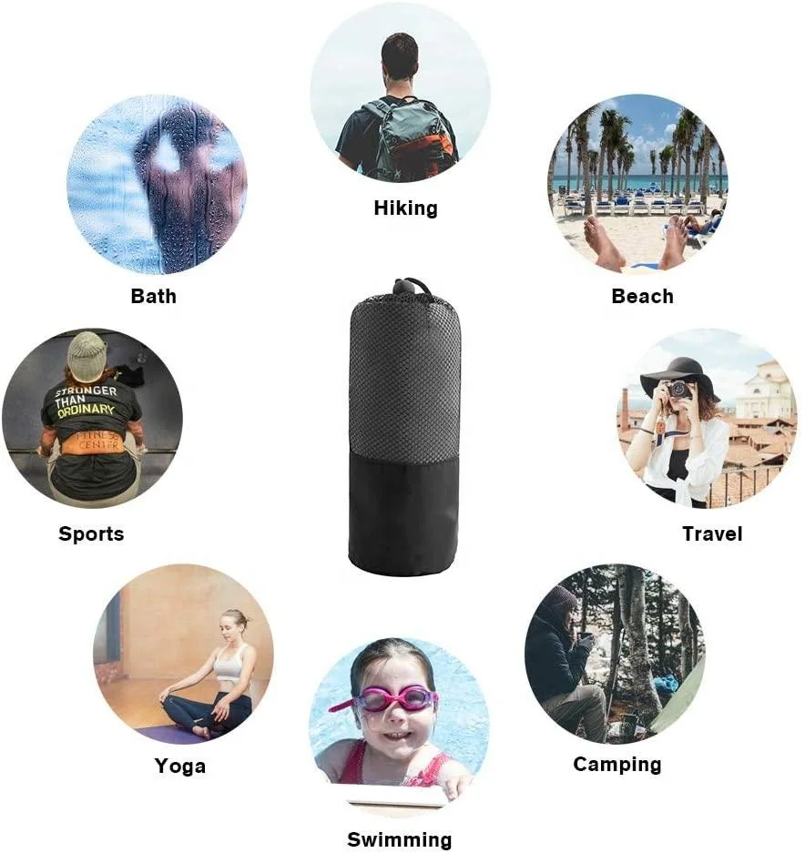 Super Absorbent Fast Drying Ultra Soft Swimming Hiking Microfiber