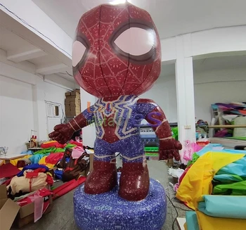 Popular cartoon character giant inflatable spider man model balloon for advertising