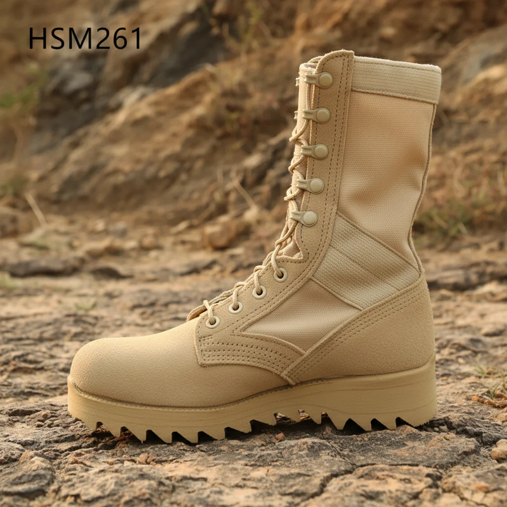 LXG,Disaster Drill 9 Inch No-marking Tactical Patrol Boots in Africa Three Layers Goodyear Rubber Ripple Sole Combat BootsHSM261