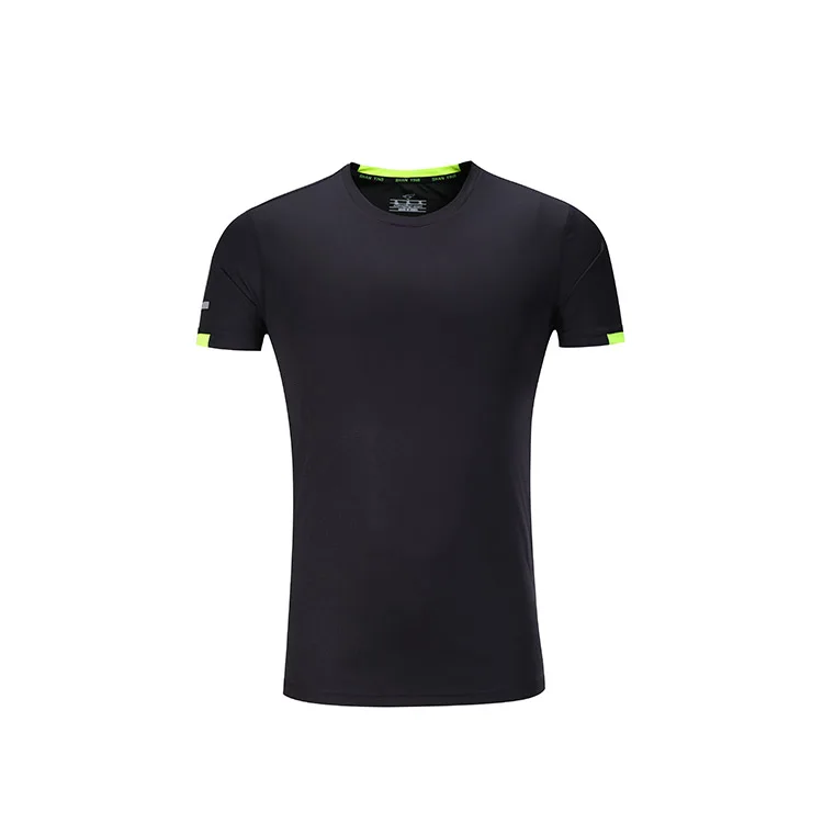 Мужская облегающая Slim Fit тренажерный зал 100% полиэстер спортивная свободная спортивного зала унисекс футболка для