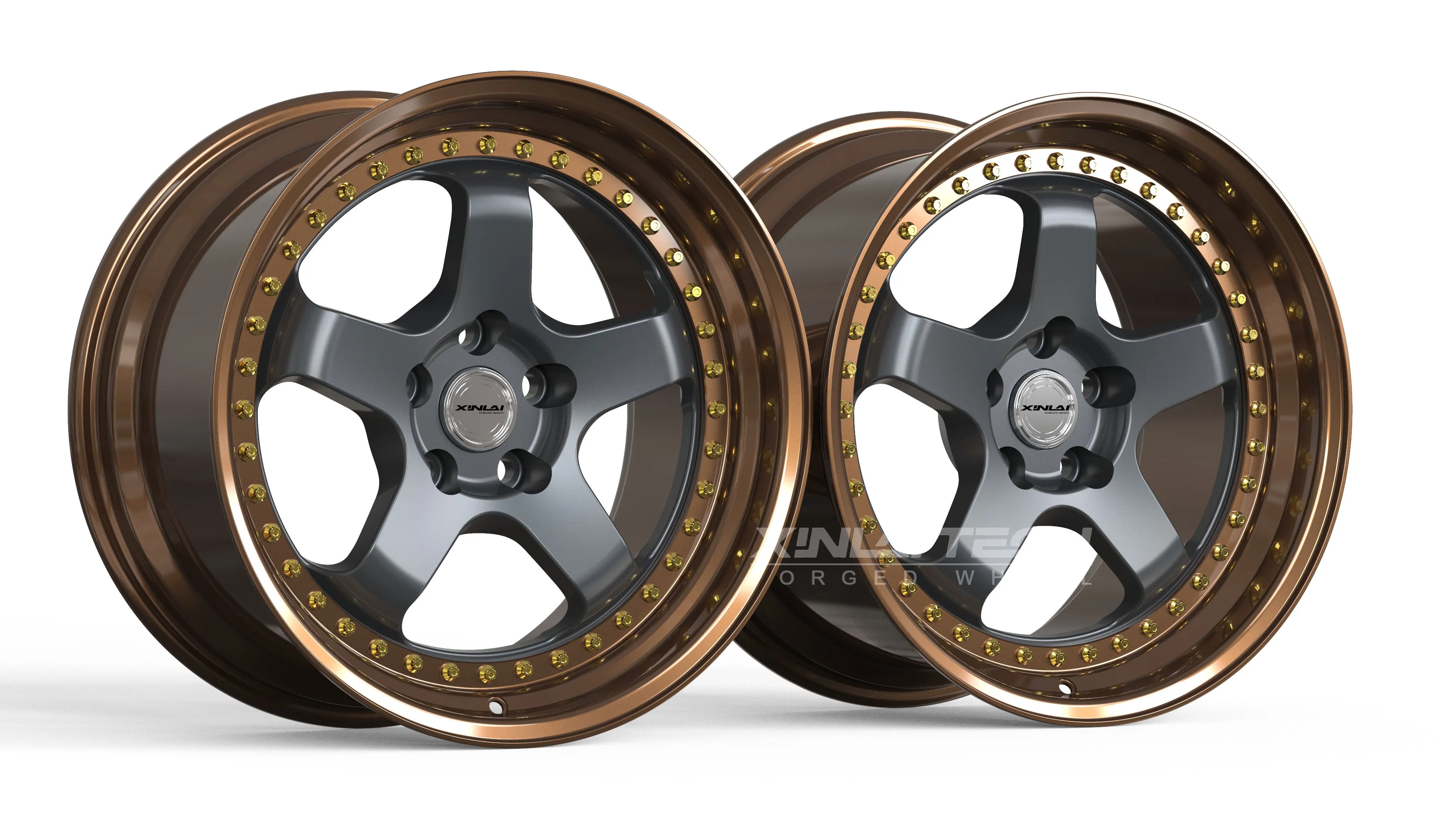 XL 2 Piece Deep Dish Deep Lip Concave Wheels 18 19 20 21 22 23 Inch 5x114.3 5x120 5x112 Custom Forged Wheels - Image 5