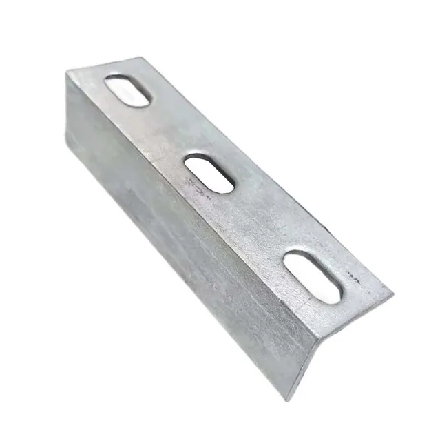 360x50x5mm Galvanized Equal Angle Bracket V Slot Bar with Punch Holes for Cable Trays