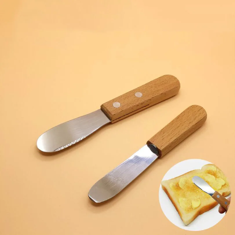 Wooden Handle Versatile Butter Knife for Soft Cheese and Peanut Butter -  China Butter Knife and Spreader Knife price