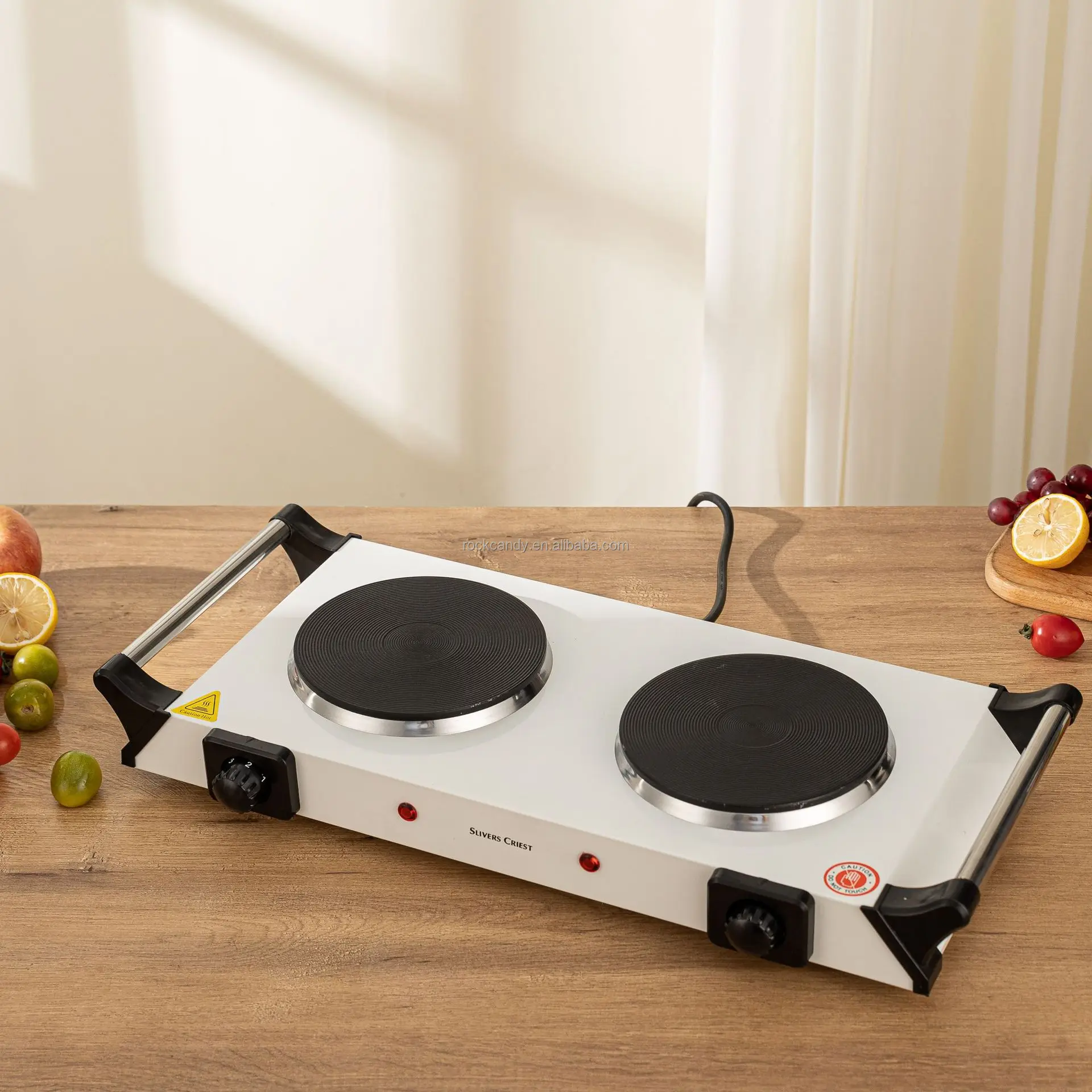 Hot Plate Simple Operation Pattern Cooking 2 Burner Kitchen Electric Cooking Stove Hot Two Plate