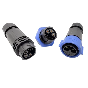M25 series 3+9pin 20A+5A push locking IP67 waterproof hybrid power and data connector for LED display