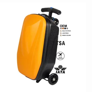 Wholesale Popular Custom Design 20 Inch Adult Carry on Suitcase Foldable Trolley Cas Bags Men Scooter Luggage