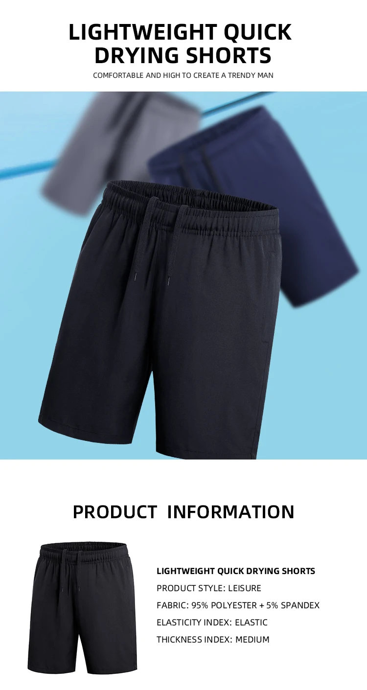 Hic Wholesale Oem 250g Blank Shorts Quick Dry Gym Drawstring Men's ...