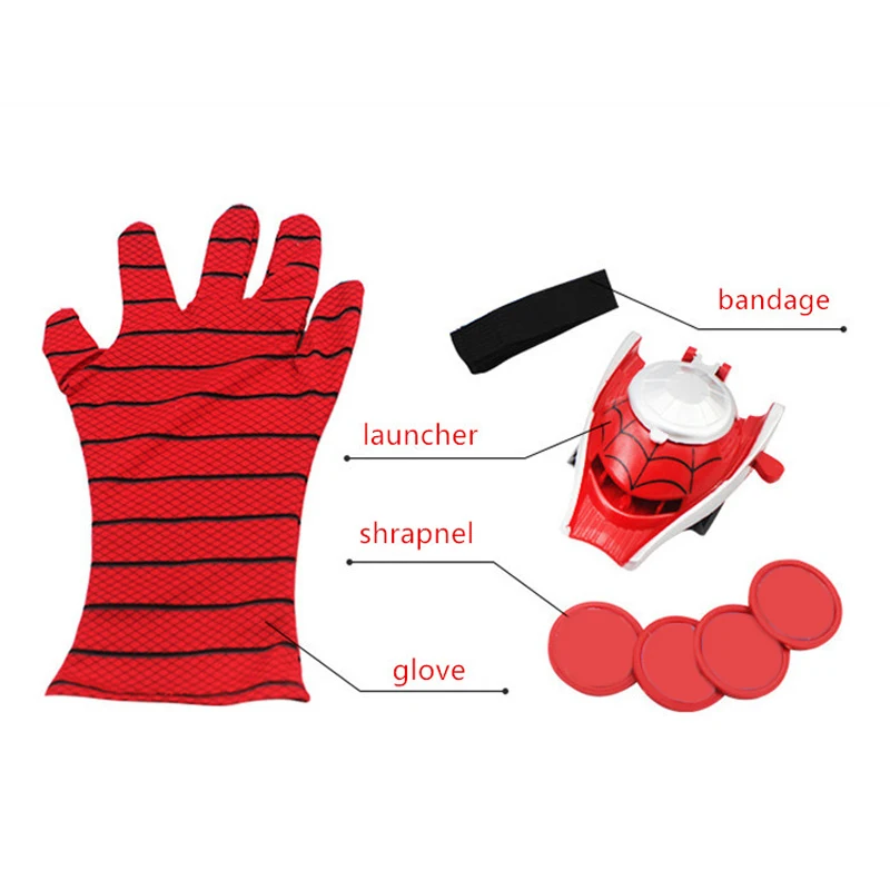 New Spider Man Toys Plastic Cosplay wall attachable sucker launch costume spiderman toys