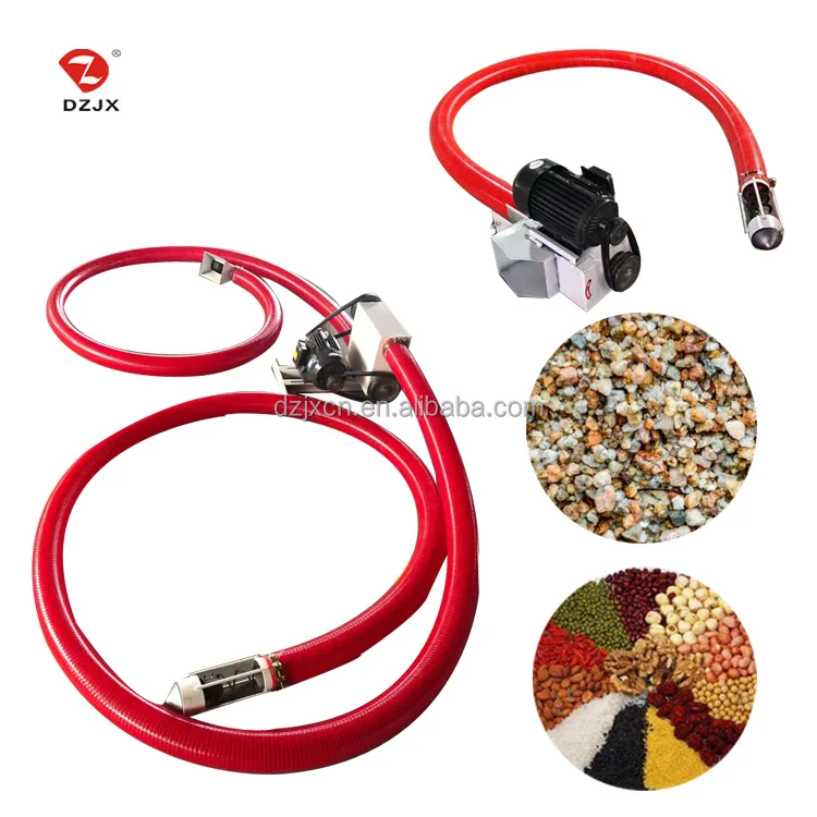 Professional Custom Flexible Hose Pipe Auger Flexible Spiral Screw Conveyor Rice Husk Paddy Maize Grain Suction Machine