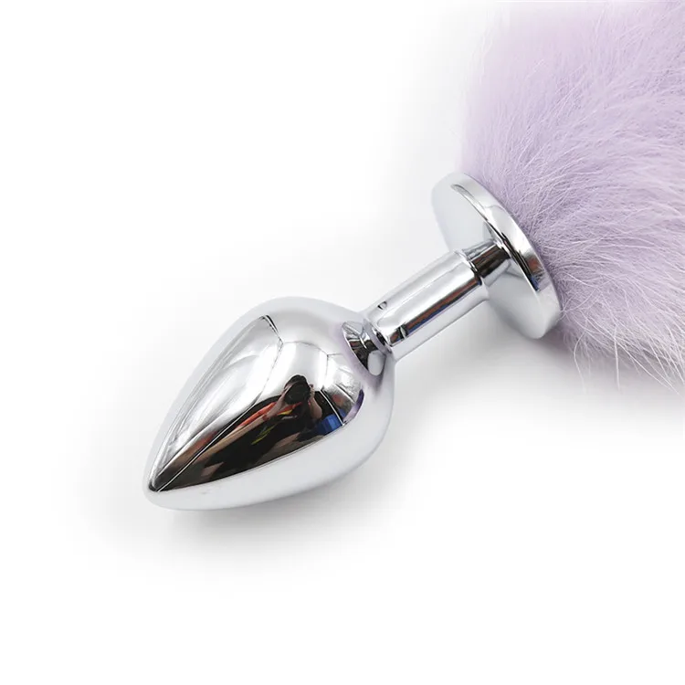 Plug Anal Queue De Renard Rose Pastel En Métal - Taille M - Sex Toy Sans Marque