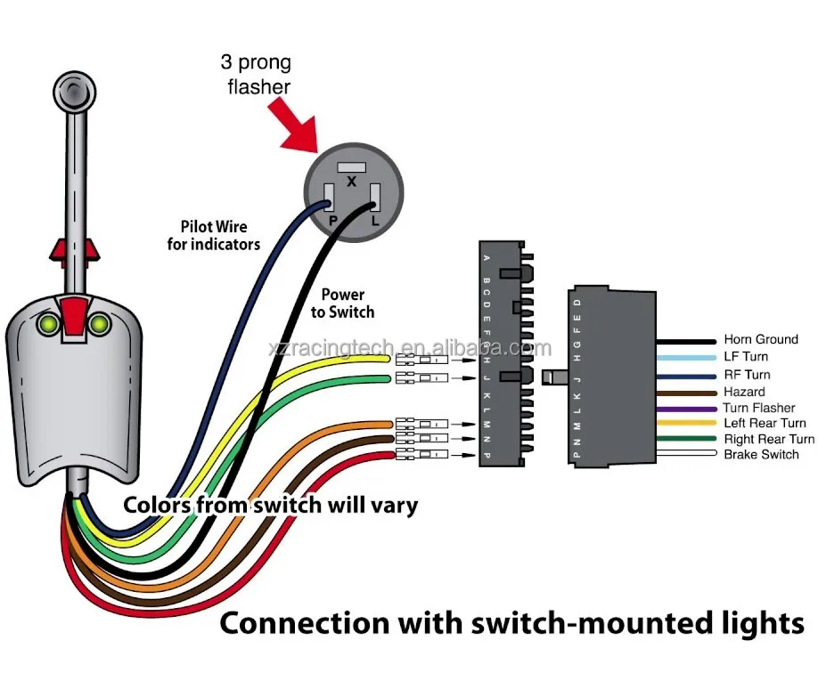 12V Universal Chrome Street Switch For , Street Rods With LED Turn Blinker Light Flasher Relay