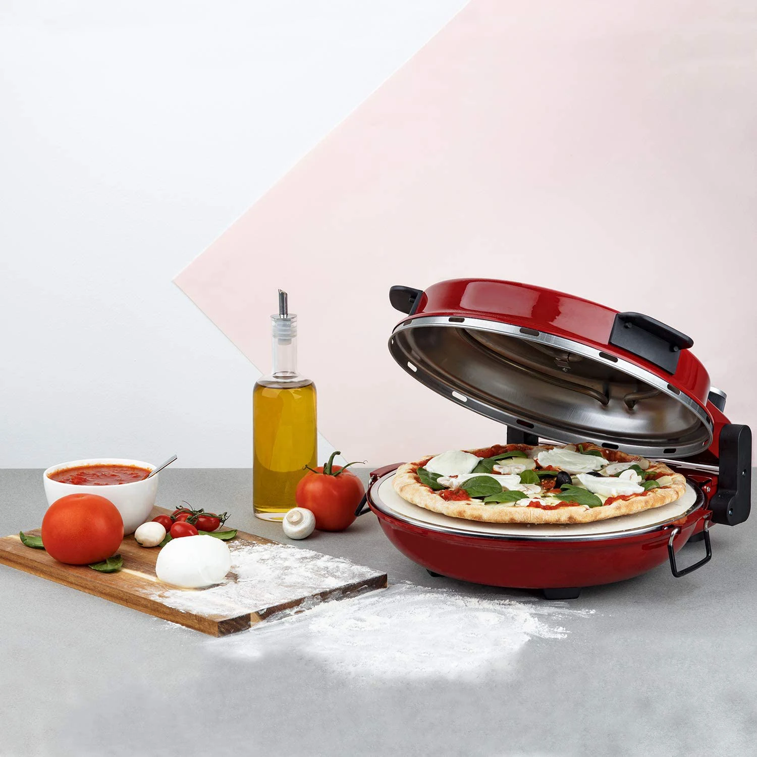Hot Sale Electric Pizza Pan 1200w Portable Countertop Pizza Maker