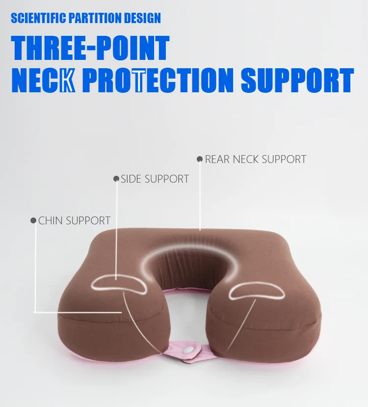 Solid Color OEM ODM Wholesale Memory Foam U Shaped Pillow, Slow Rebound Neck Support Pillow, Neck and Shoulder Travel Pillow
