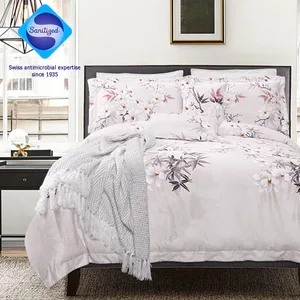 Bedding Sets Cheap Chinese Cotton Bed Sheet Box Wholesale Comforter Single 7 Pieces Duvet Cover Pillow Bed Sheet 1000Tc