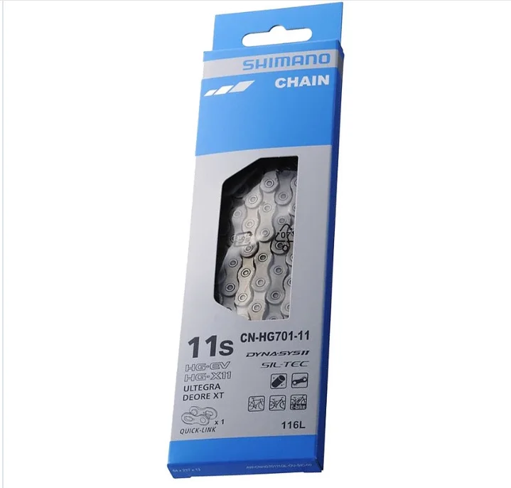 Велосипедная цепь Shimano 11 скоростей HG601 HG901 HG701 велосипедная В детали и для дорожного велосипеда 116 звеньев аксессуары