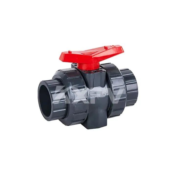 Custom Good Design Factory Supply  2 Inch Double Union Plastic Pvc UPVC Manual Socket Ball Valve