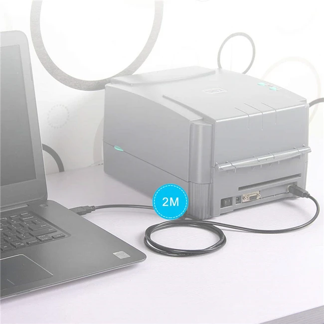 Customized USB B 20 Printer Cable Nylon Braided