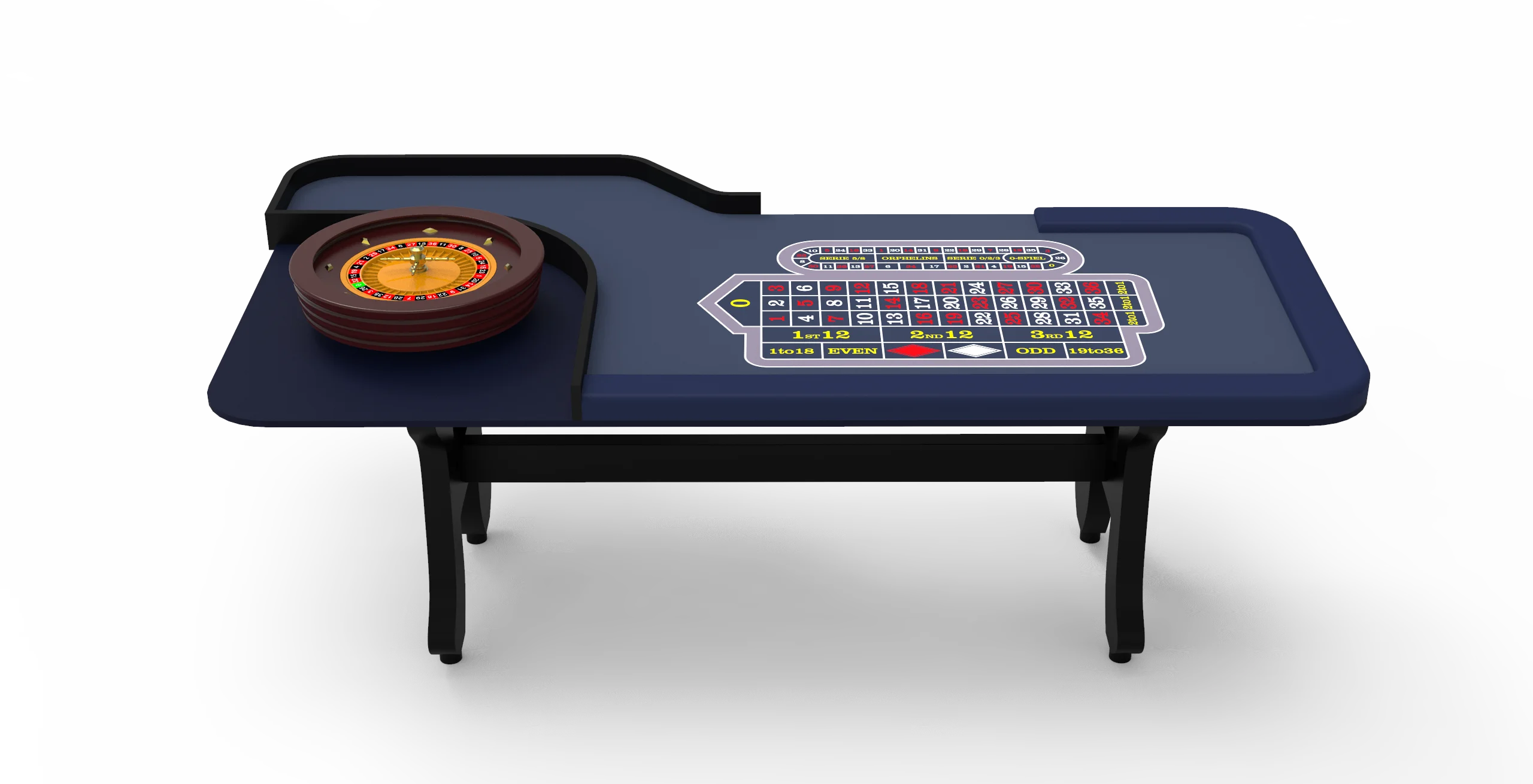 Deluxe Casino Professional Gambling Roulette Table Poker Table Quality