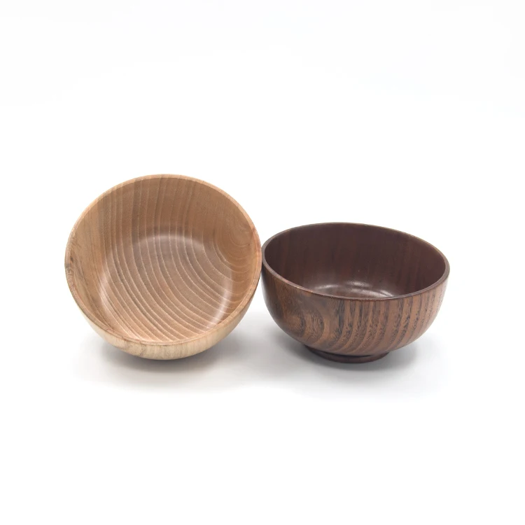 2020 High Quality Custom Wooden Bowl Baby Wooden Feeding Bowl Spoon Set