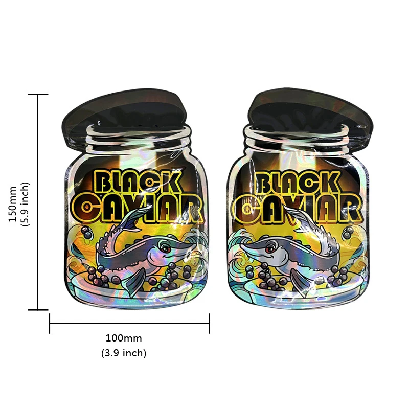 in Stock 35ml Irregular Cookie Die Cut Shaped Mylar Vacuum Bags Unique Smell Proof for Food Packaging