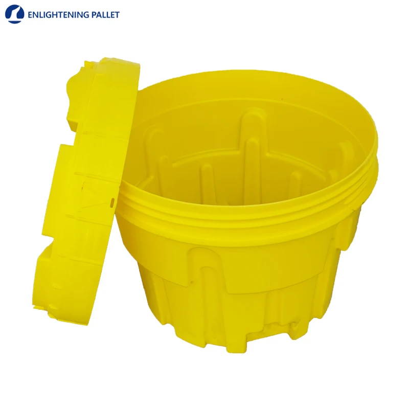 Заводская поставка впитывающий химический 95 галлонов химическое сдерживание и контроль пролива полимерный спасательный барабан для опасных