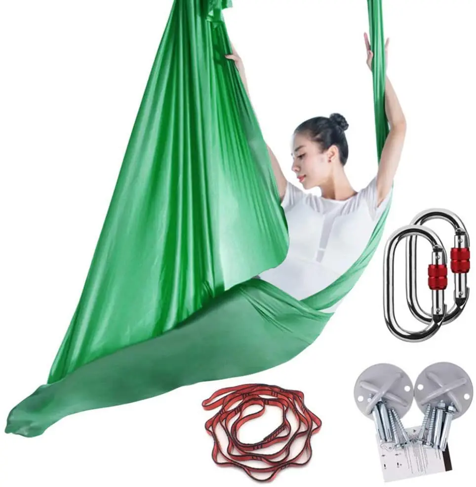 26 Colors Professional High Quality Stretch Air Flying Yoga Hammock Silk For Aerial Yoga Hammock
